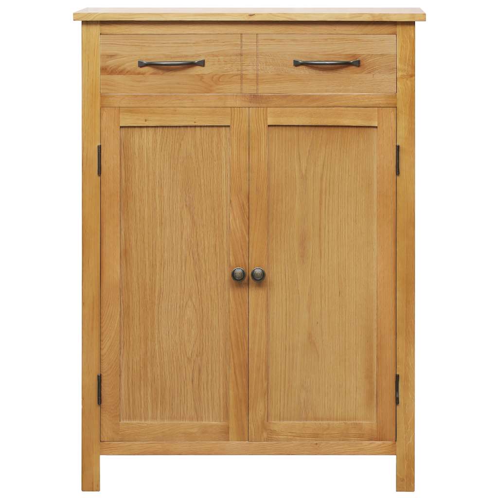 Zapatero de madera maciza de roble 76x37x105 cm
