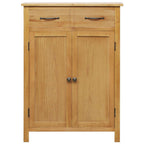 Zapatero de madera maciza de roble 76x37x105 cm