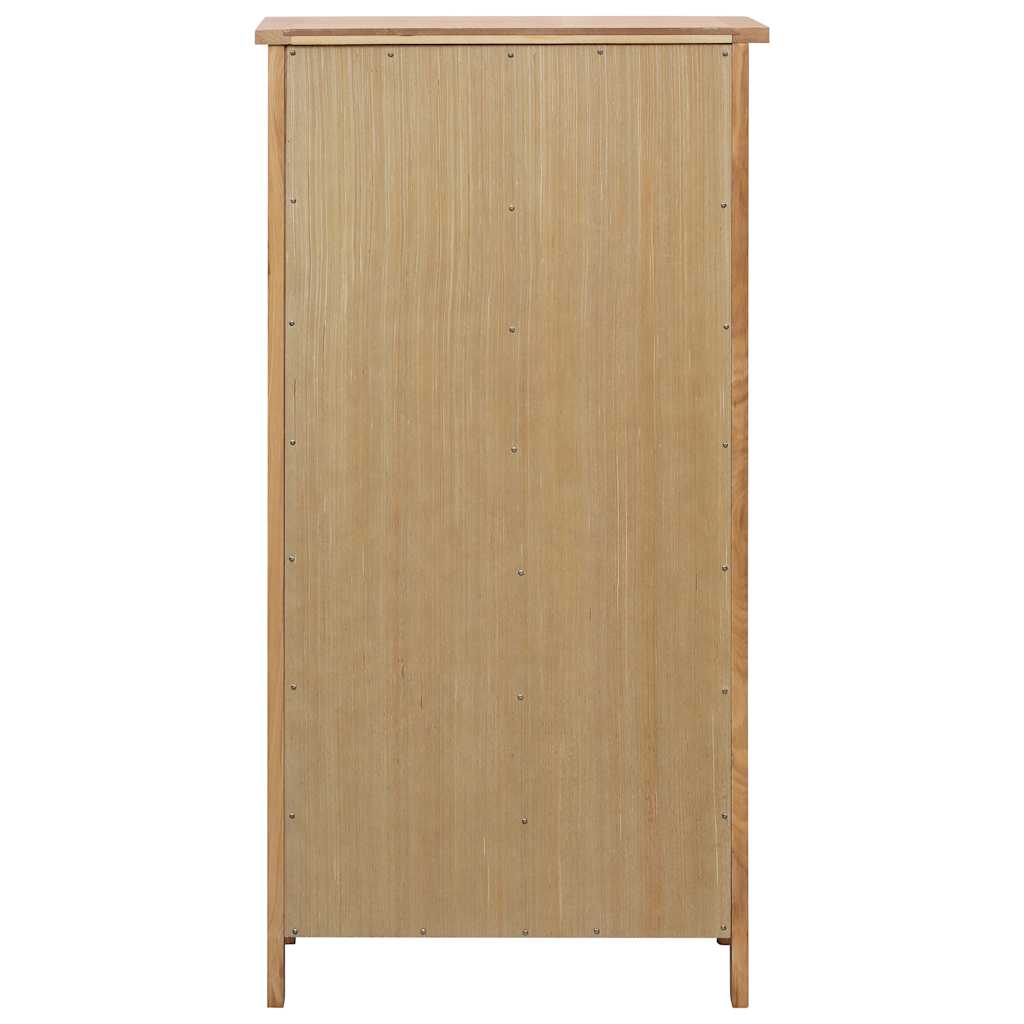 Zapatero de madera maciza de roble 76x37x105 cm