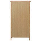 Zapatero de madera maciza de roble 76x37x105 cm