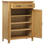 Zapatero de madera maciza de roble 76x37x105 cm