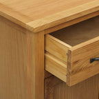 Zapatero de madera maciza de roble 76x37x105 cm