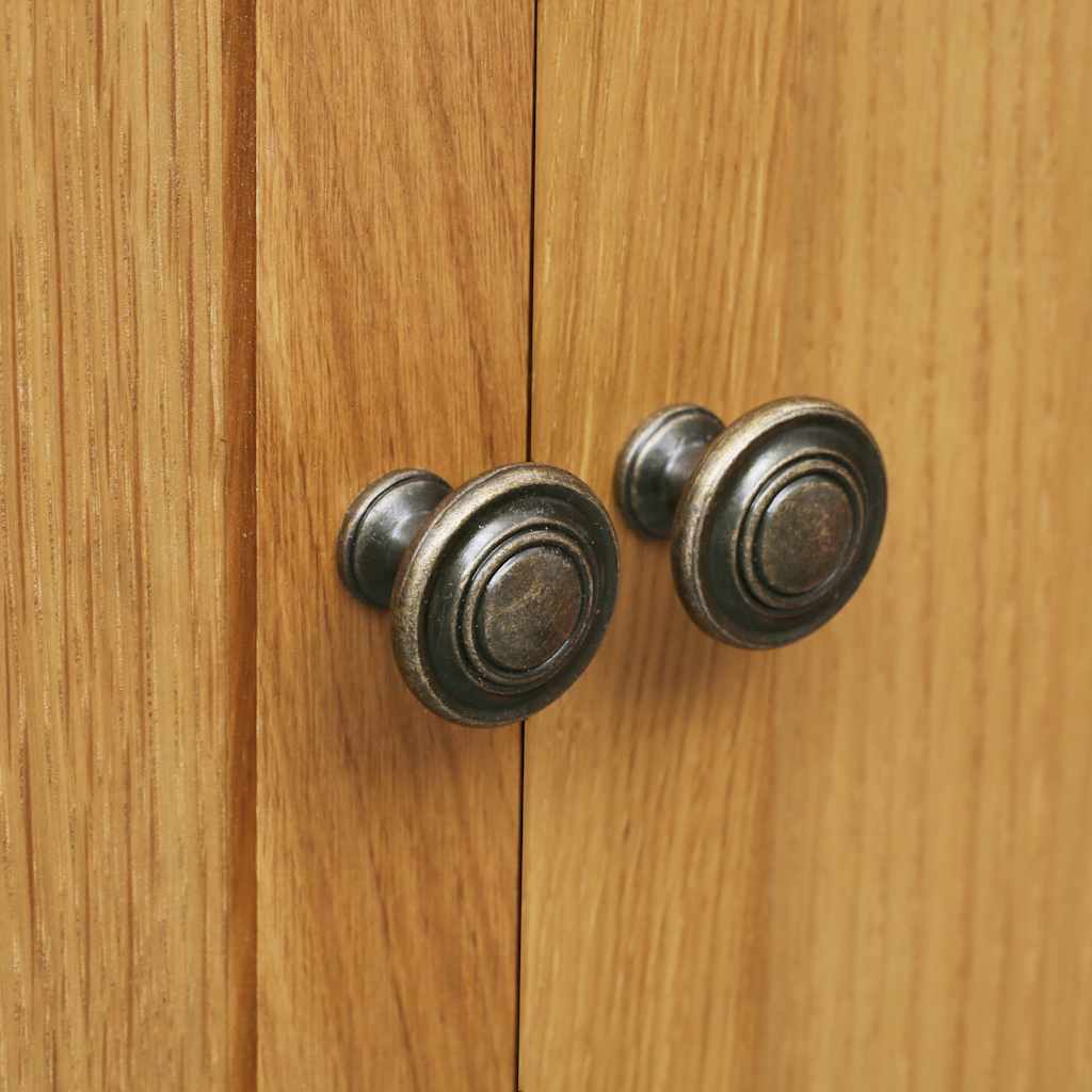 Zapatero de madera maciza de roble 76x37x105 cm