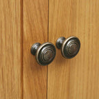 Zapatero de madera maciza de roble 76x37x105 cm