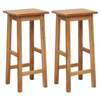 Set de mesa y sillas de bar 3 piezas madera maciza de roble