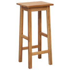 Set de mesa y sillas de bar 3 piezas madera maciza de roble