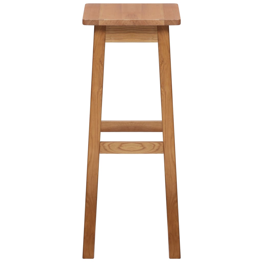 Set de mesa y sillas de bar 3 piezas madera maciza de roble