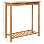 Set de mesa y sillas de bar 3 piezas madera maciza de roble