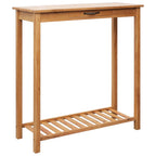Set de mesa y sillas de bar 3 piezas madera maciza de roble