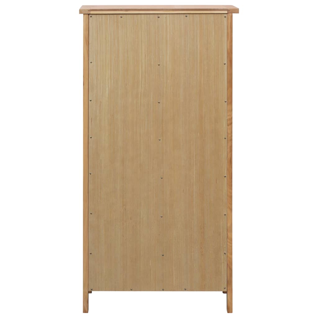 Botellero de madera maciza de roble 56x32x110 cm