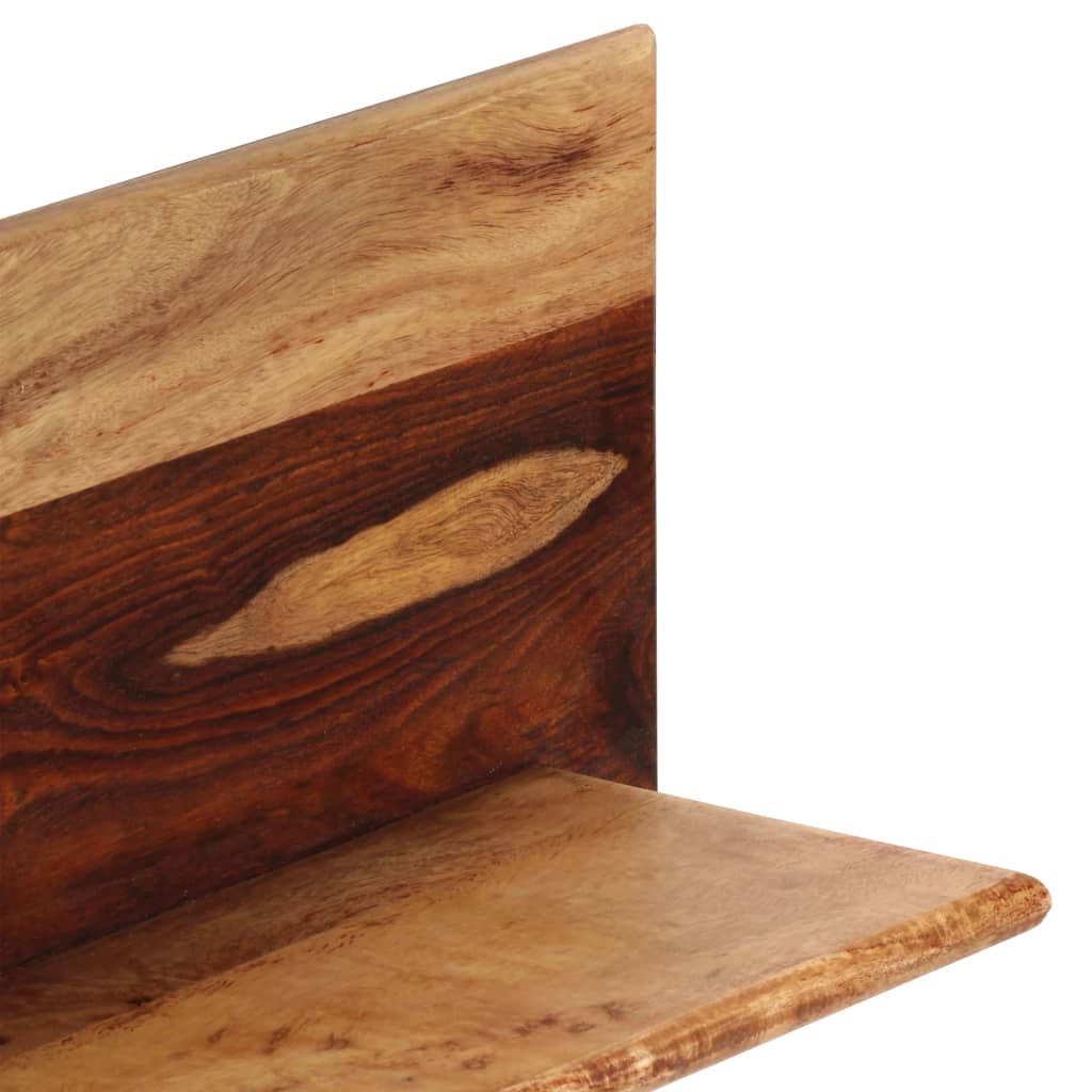 Estantes de pared 2 uds madera maciza de acacia 118x26x20 cm