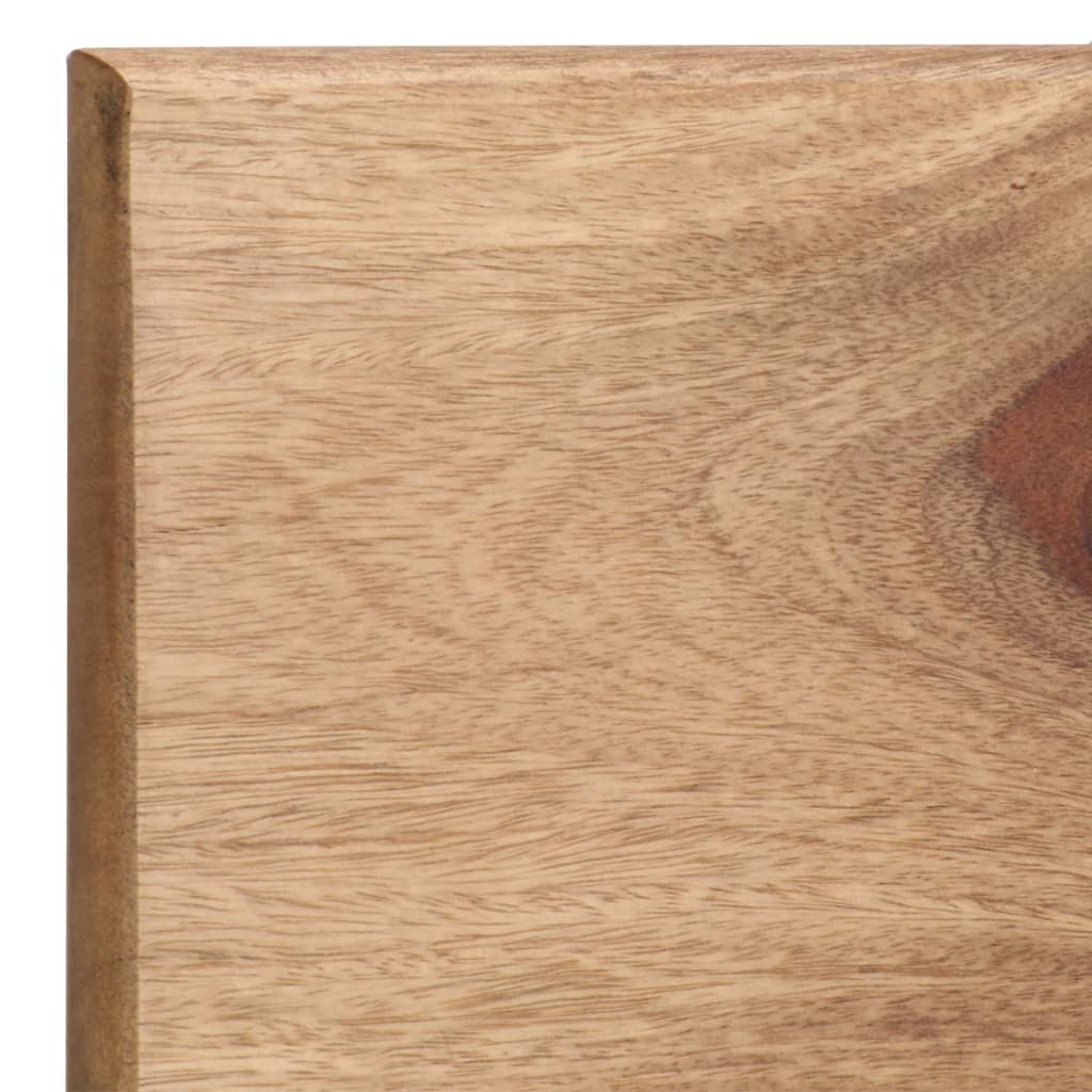 Estantes de pared 2 uds madera maciza de acacia 118x26x20 cm