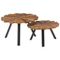 Mesa de centro de madera maciza de acacia 70x70x32 cm