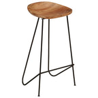 Taburetes de cocina 2 unidades madera maciza de acacia