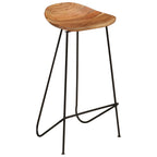 Taburetes de cocina 2 unidades madera maciza de acacia