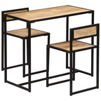 Conjunto de comedor de 3 piezas madera maciza de mango