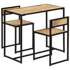 Conjunto de comedor de 3 piezas madera maciza de mango