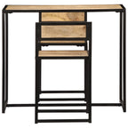 Conjunto de comedor de 3 piezas madera maciza de mango