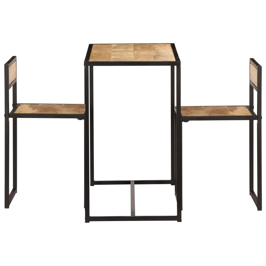 Conjunto de comedor de 3 piezas madera maciza de mango