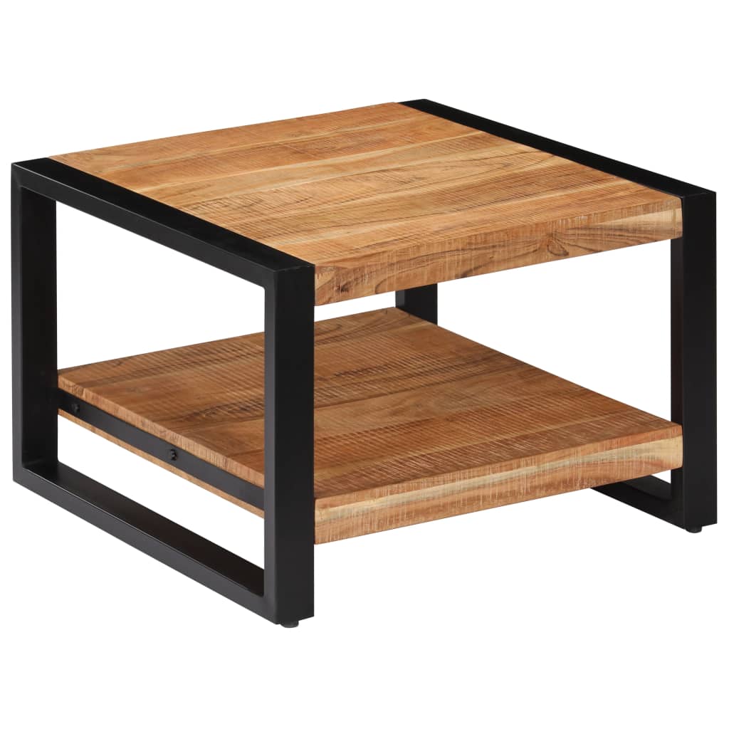 Mesa de centro de madera maciza de acacia 60x60x40 cm