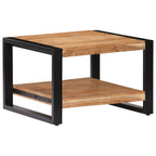 Mesa de centro de madera maciza de acacia 60x60x40 cm