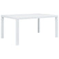 White rattan-look plastic garden table 220x90x72 cm