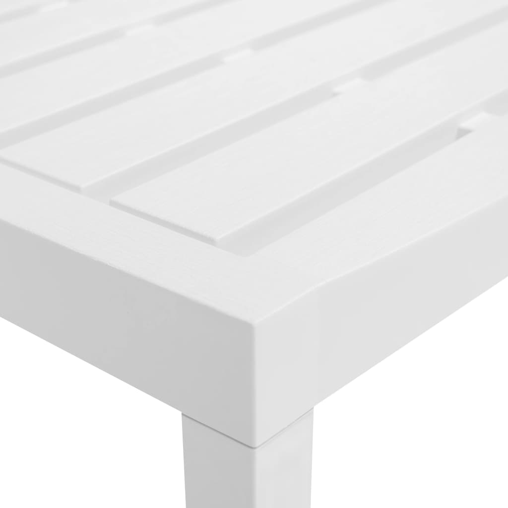 Juego de muebles de jardín 3 piezas plástico blanco