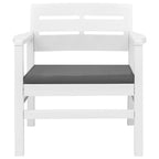 Juego de muebles de jardín 3 piezas plástico blanco