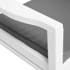 Juego de muebles de jardín 3 piezas plástico blanco