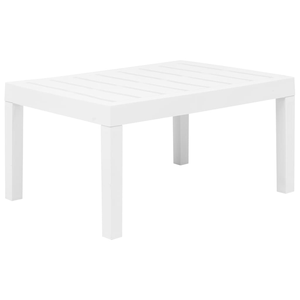 Juego de muebles de jardín 3 piezas plástico blanco