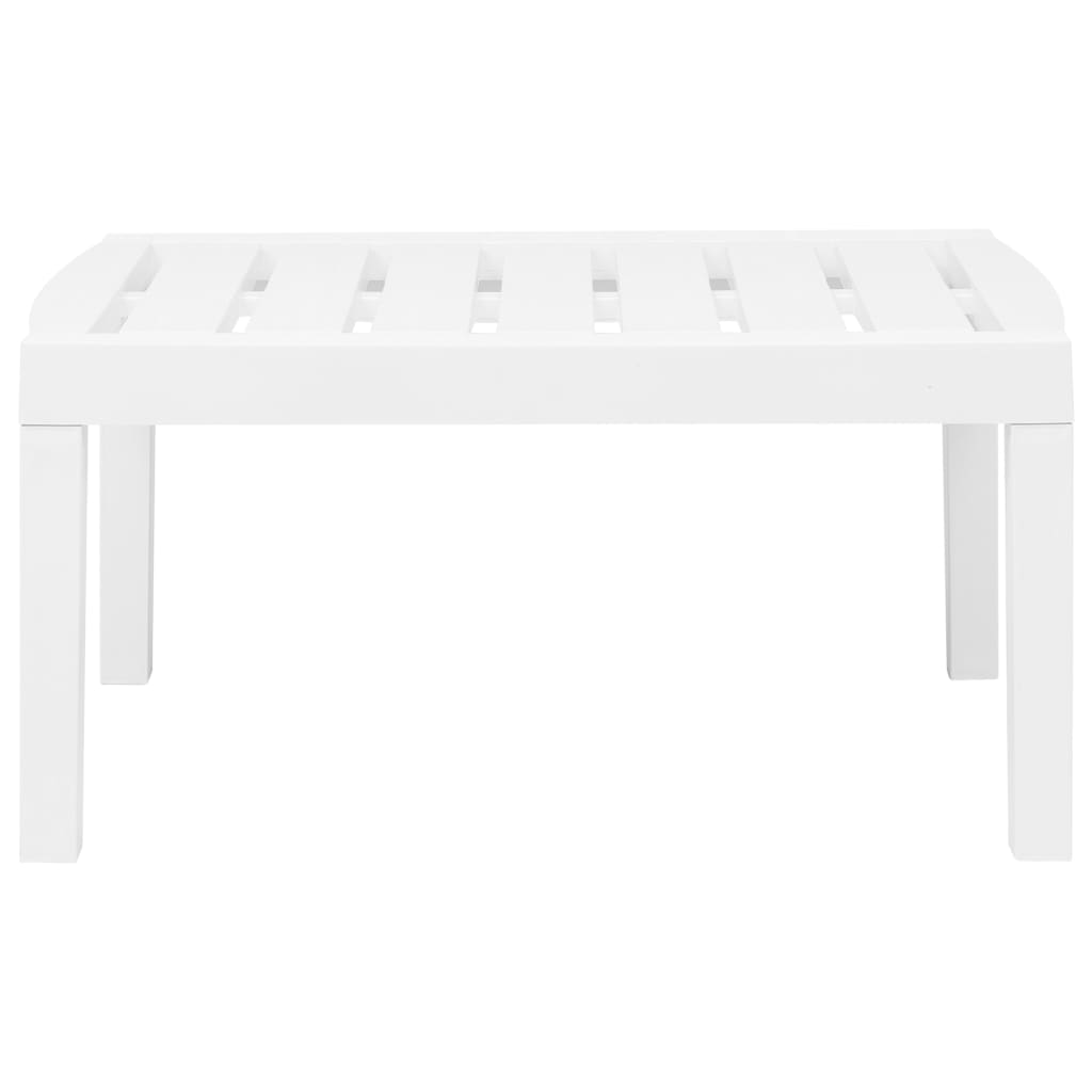 Juego de muebles de jardín 3 piezas plástico blanco