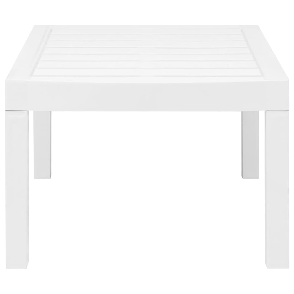 Juego de muebles de jardín 3 piezas plástico blanco
