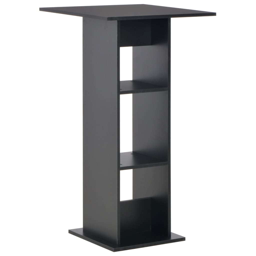 Mesa alta de bar blanco y gris hormigón 60x60x110 cm