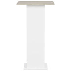 Mesa alta de bar blanco y gris hormigón 60x60x110 cm