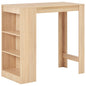 Mesa alta de cocina con estantería blanca 110x50x103 cm