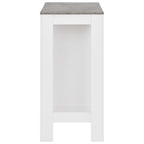 Mesa alta de cocina con estantería blanca 110x50x103 cm