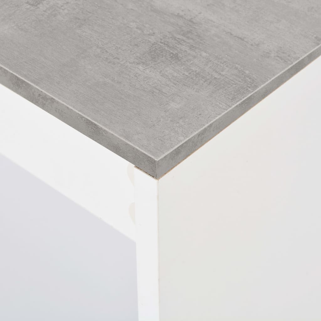 Mesa alta de cocina con estantería blanca 110x50x103 cm