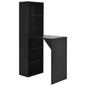 White tall bar table with cabinet 115x59x200 cm
