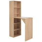 White tall bar table with cabinet 115x59x200 cm