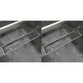 Desagüe ducha lineal 2 pzs burbuja 630x140 mm acero inoxidable