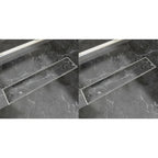 Desagüe ducha lineal 2 pzs burbuja 630x140 mm acero inoxidable