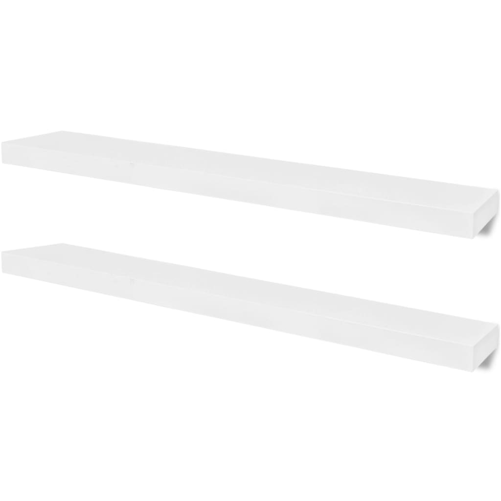 Estantes de pared 4 unidades blanco 100 cm