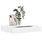 Estantes de pared flotantes con cajones 2 uds blanco 48 cm