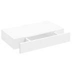 Estantes de pared flotantes con cajones 2 uds blanco 48 cm