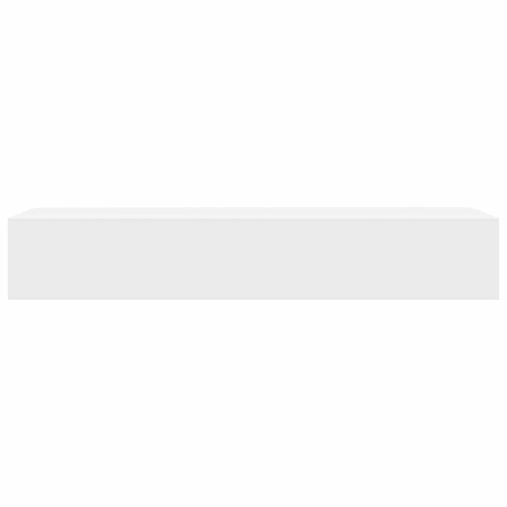 Estantes de pared flotantes con cajones 2 uds blanco 48 cm