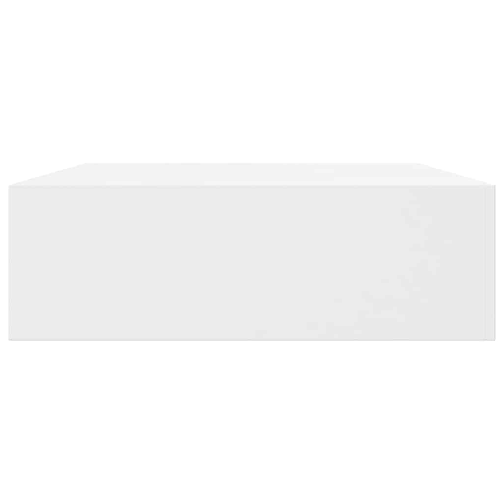 Estantes de pared flotantes con cajones 2 uds blanco 48 cm