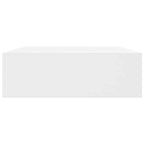 Estantes de pared flotantes con cajones 2 uds blanco 48 cm