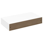 Estantes de pared flotantes con cajones 2 uds blanco 48 cm