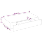 Estantes de pared flotantes con cajones 2 uds blanco 48 cm