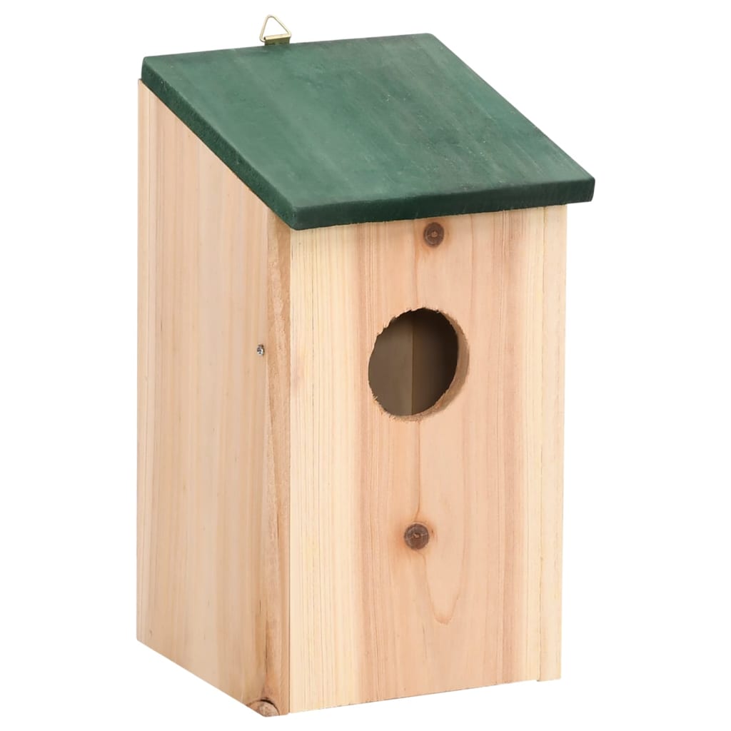 Casa para pájaros 8 unidades madera 12x12x22 cm